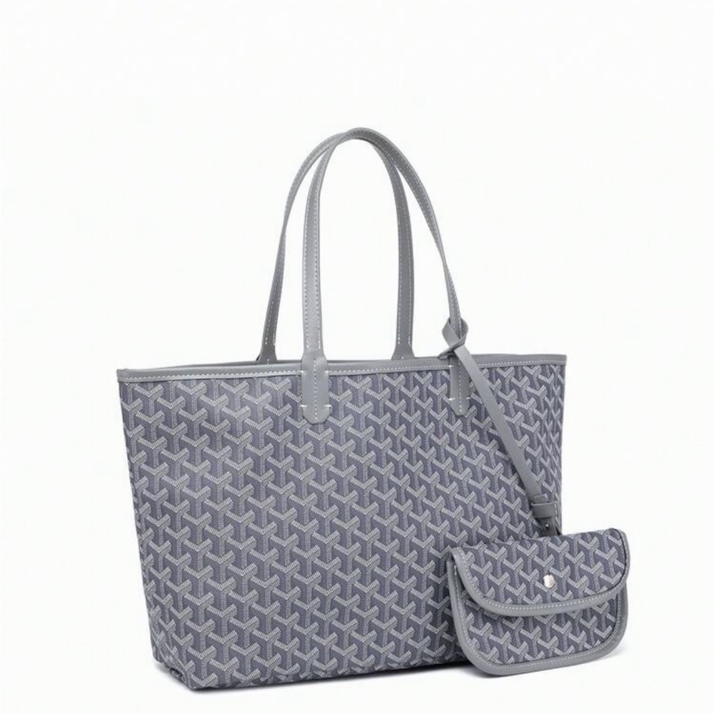 Gray fashion tote bag - Picture 2 of 6